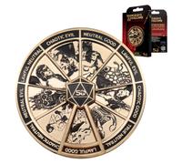 Dungeons & Dragons 50th Anniversary Limited Edition Antique Gold Coloured Spinner Pin Badge in Metallic Gold Dungeons & Dragons Metallic Gold