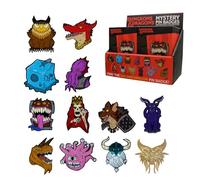 Dungeons & Dragons 50th Anniversary Mystery Pin Badge CDU - Collectible Display Box with 12 Blind Boxes of Enamel Pins for Fans & Collectors