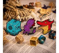 Dungeons & Dragons 50Th Anniversary Mystery Pin Badge Cdu Containing 12 Blind Boxes