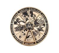 Dungeons & Dragons 50th Anniversary Spinner Pin Badge - Antique Gold Finish, Limited Edition D&D Collectible Lapel Pin, Gift for Fans, Officially Licensed Merch