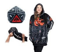 Dungeons & Dragons Adult Snugible - Reversible Blanket Hoodie Pillow, Black, One size