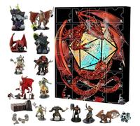Dungeons Dragons Advent Calendar 2024 | D.N.D Advent Calendar 2024 | 24 Days D N D Figures Christmas Countdown Calendar | Collectible Dungeons Dragons Statue Ornaments Present For Kids Adults