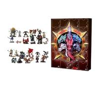 Dungeons Dragons Advent Calendars 2025-24 Days Dragon Pendant Christmas Countdown Calendar 2025, 2D Dungeons Ornaments Advent Calendar Funny Dragons Figures Christmas Tree Decorations