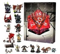 Dungeons Dragons Advent Calendars 2025 | 24 Days Dragon Pendant Christmas Countdown Calendar 2025 | 2D Dungeons Ornaments Advent Calendar | Funny Dragons Figures Christmas Tree Decorations
