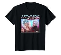 Dungeons & Dragons Astarion Careful Bite Retro Portrait T-Shirt, Youth, Black, Large