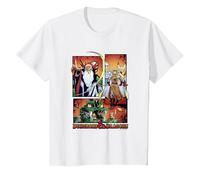 Dungeons & Dragons Character Group Shot Comic Panels T-Shirt, Youth, White, Medium
