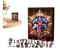 Dungeons Dragons Christmas Calendar Advent 2025 | 24 Days Christmas Countdown Calendar With 24pcs Dragon Statue Ornaments,Funny Cartoon Figures Tree Decorations