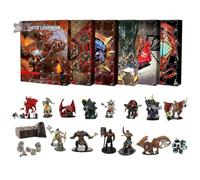 Dungeons Dragons Christmas Calendar Advent 2025, 24 Days Christmas Countdown Calendar With Dragon Statue Ornaments, Funny Game Peripherals Collectibles, Cartoon Figures Tree Decorations