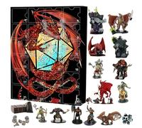 Dungeons Dragons Christmas Calendar Advent 2025, 24 Days Christmas Countdown Calendar With Dragon Statue Ornaments, Funny Game Peripherals Collectibles, Cartoon Figures Tree Decorations