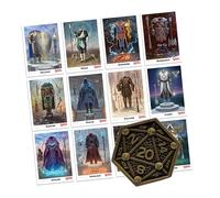 Dungeons & Dragons Class Cards & D20 Flip Coin Set - Official D&D Game Accessories - Roleplay Reference Deck - Metal Flip Coin for Dungeon Masters & Players