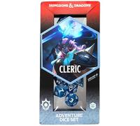 Dungeons & Dragons: D&D Adventure Dice: Cleric - White & Blue - 14pc RPG Die Set, Class Symbols, Collectible, Roleplaying Game Accessory, Sirius Dice