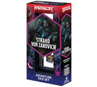 Dungeons & Dragons: D&D Adventure Dice - Darklord: Strahd von Zarovich - Black & Red, 7pc RPG Set, Sharp Edge, Collectible Roleplaying Game Accessory