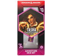 Dungeons & Dragons: D&D Adventure Dice: Tasha the Witch Queen - 7pc Purple & Yellow, RPG Character Die Set, Sharp-Edged, Collectible, Sirius Dice
