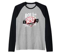 Dungeons & Dragons Dice D20 Roll for Initiative Raglan Baseball Tee