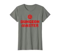Dungeons & Dragons Dungeon Master Logo T-Shirt, Women, Olive Heather, Large