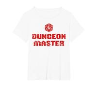 Dungeons & Dragons Dungeon Master Logo T-Shirt, Women's Plus, White, 3X