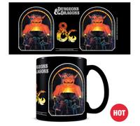 Pyramid International Dungeons & Dragons Heat Change Mug (Thieves in The Temple Design) 11oz Ceramic Coffee Mug, Mugs for Women and Men - Official Merchandise, Black