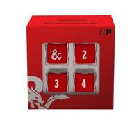 Dungeons & Dragons Heavy Metal Red and White D6 Dice Set
