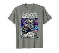 Dungeons & Dragons: Honor Among Thieves Monster Panel Stack T-Shirt, Men, Olive Heather, 3X-Large