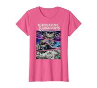 Dungeons & Dragons: Honor Among Thieves Monster Panel Stack T-Shirt, Women, Pink Heather, 3X-Large