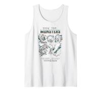 Dungeons & Dragons Know Your Monsters Pencil Sketch Chart Tank Top