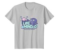 Dungeons & Dragons Like Minded Cute Brain & Mind Flayer T-Shirt, Youth, Silver Grey, X-Small