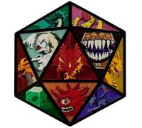 FaNaTtik Dungeons & Dragons D20 Medallion - Limited Edition Metal Collectible - Official D&D D20 Dice Symbol Medallion - Fantasy Gift for Dungeon Masters, Players & RPG Collectors
