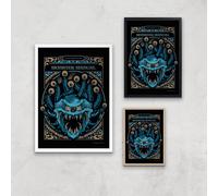 Dungeons & Dragons Monster Manual Giclee Art Print - A4 - White Frame