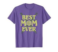 Dungeons & Dragons Mother's Day Best Mom Ever Dice Swords T-Shirt, Men, Purple Heather, X-Large