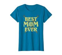 Dungeons & Dragons Mother's Day Best Mom Ever Dice Swords T-Shirt, Women, Sapphire Blue, X-Small