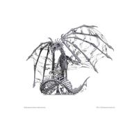 WizKids Nolzur's Marvelous Miniatures Black Dracolich Miniature – Unpainted Boxed D&D Figure