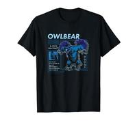 Dungeons & Dragons Owlbear Large Monstrosity Skills Grid T-Shirt, Men, Black, 4X-Large