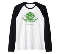 Dungeons & Dragons St Patrick's Day Feeling Lucky D20 NAT 20 Raglan Baseball Tee