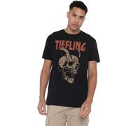 Dungeons Dragons Tiefling Horn Skull Unisex T Shirt, Black, Large