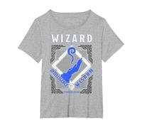 Dungeons & Dragons Wizard Intelligence & Wisdom T-Shirt, Women's Plus, Heather Grey, 4X