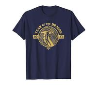 Dungeons & Dragons Year of The Dragon Gold Beast T-Shirt, Men, Navy Blue, 3X-Large