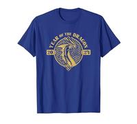 Dungeons & Dragons Year of The Dragon Gold Beast T-Shirt, Men, Royal Blue, X-Large