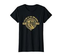 Dungeons & Dragons Year of The Dragon Gold Beast T-Shirt, Women, Black, Large