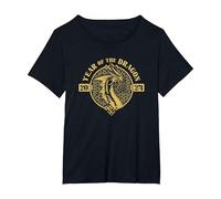 Dungeons & Dragons Year of The Dragon Gold Beast T-Shirt, Women's Plus, Black, 1X