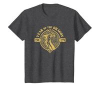 Dungeons & Dragons Year of The Dragon Gold Beast T-Shirt, Youth, Dark Heather Grey, X-Small