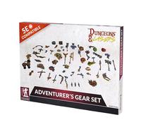 Dungeons & Lasers Adventurer's Gear Set - 128 Pieces of DND Accessories for 28-32mm Miniatures - 5E Compatible
