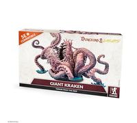 Dungeons & Lasers Giant Kraken Miniature Figure - Large 5.1" (130mm) Tall Model with Scenic Base for use with DND and 5E Compatible RPG Games - Unpainted and Unassembled