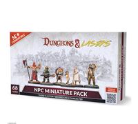 Dungeons & Lasers NPC DND Miniatures Pack - 68 Figures, 28mm, Scenic Bases