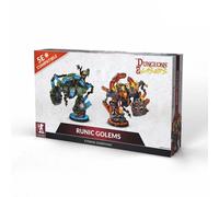 Dungeons & Lasers Runic Golems Eternal Guardians Large DND Miniatures - 2 Large Models for RPG Games - Unpainted, Unassembled - for 14+ Years