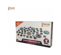 Dungeons & Lasers: Scenic Urban Bases Set - 136 Detailed Bases for Miniatures - DND Base Set for Tabletop RPG Games 5E Compatible - Unpainted and Unassembled - Ages 14+