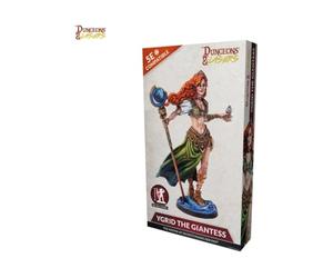 Dungeons & Lasers: Ygrid The Giantess - 1 Miniature with Scenic Base - DND Figurine for Tabletop RPG Games 5E Compatible - Large Scale Unpainted and Unassembled - Ages 14+