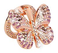 DUNGGLE Car Start Stop Button Cover Butterfly Rhinestones Cute Ignition Protective Cover Push Start Button Cover Anti-Scratch Car Engine Decoration Ring Car Interior Accessory for Girls