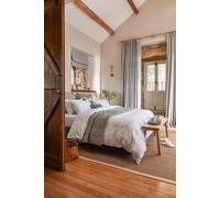 'Dunham' Woodland Design Reversible Cotton Duvet Cover Set Christy Green Single