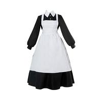 DUNHAO COS Anime Women's The Promised Neverland Isabella Krone Cosplay Maid Dress Costume - black - XL