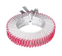DUNHAO COS Elizabethan Neck Ruff Ruffle Collar Clown Collar Renaissance Costume Accessory-A-Pink